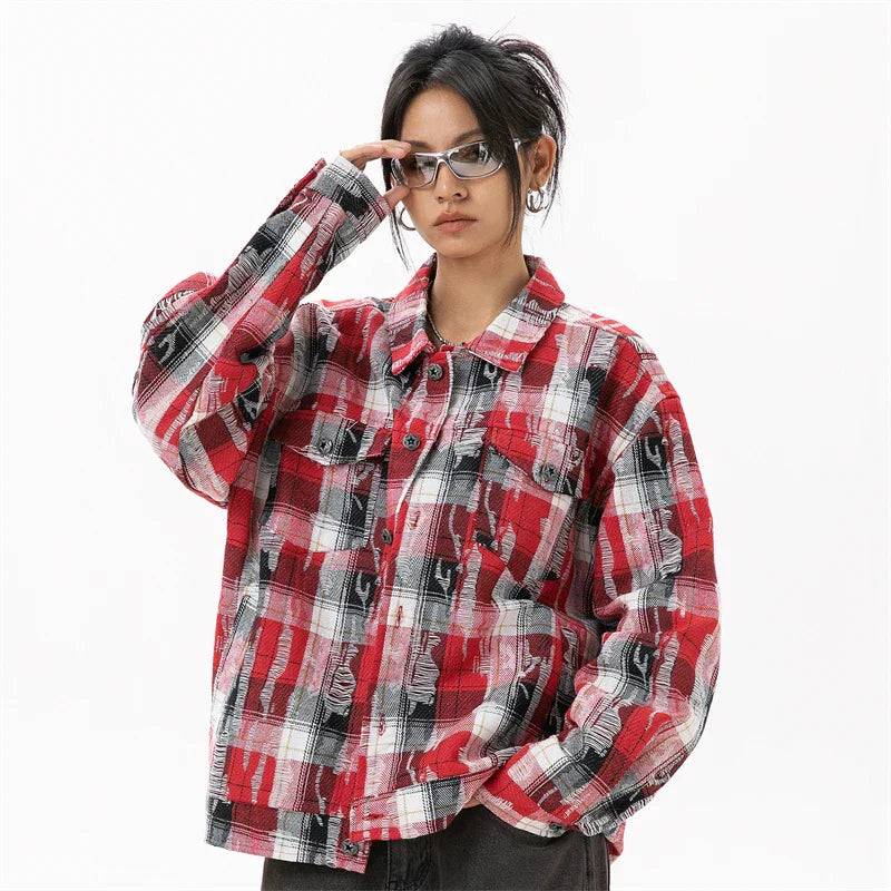 Red Plaid Wool Shirt