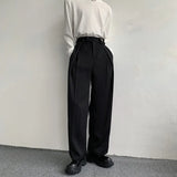 Soft Boy Black Straight Leg High Waist Pants