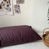 Solid Color Simple Striped Pillowcase