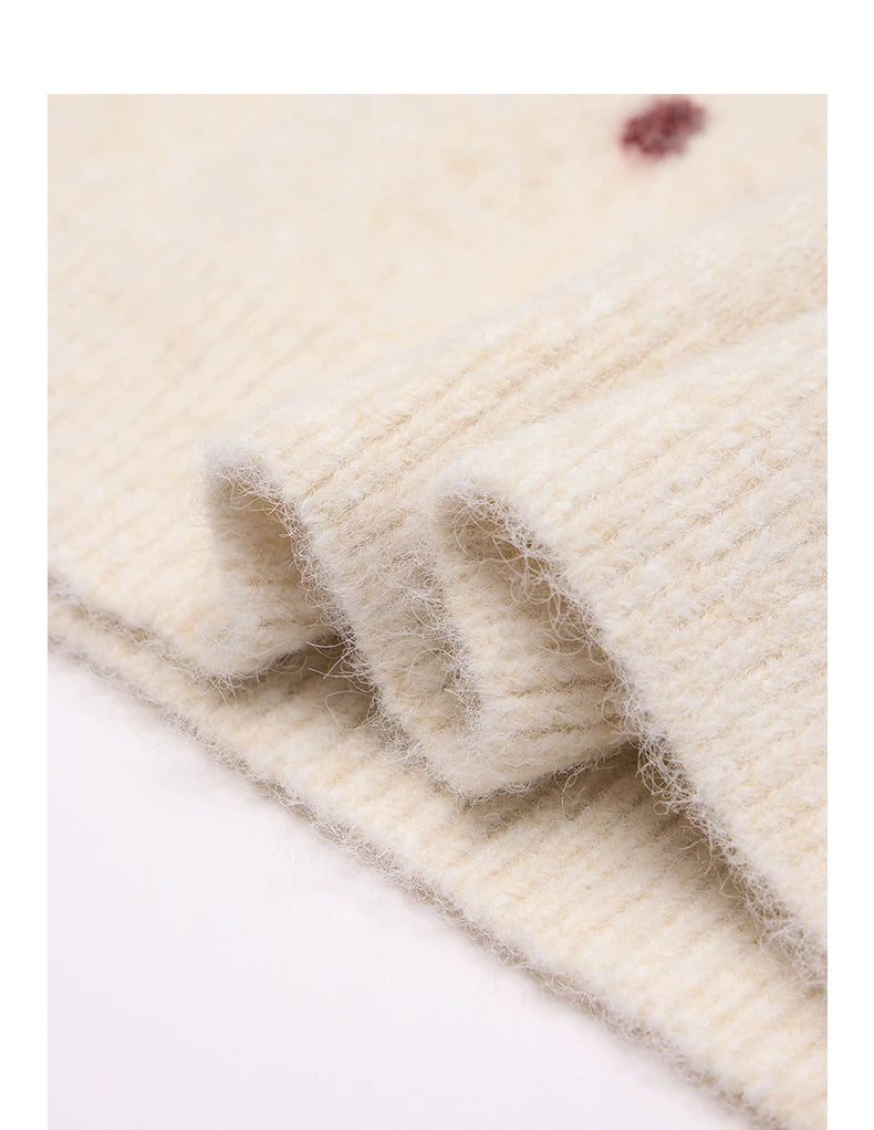 Sheep Jacquard Crew Neck Sweater