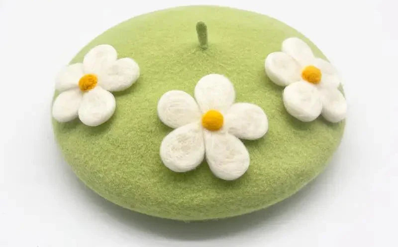 Daisy Crochet Beret