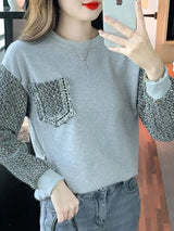 Splicing Front Pocket T-shirt