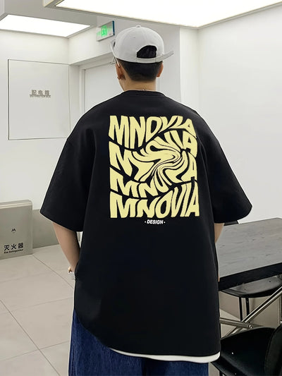 Y2K Distorted Text Graphic Tee