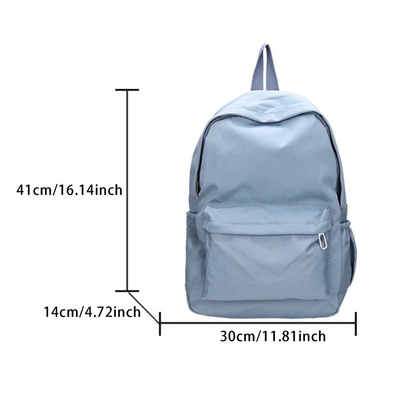 Solid Color Rounded School Backpack
