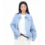 Solid Color Bomber Jacket