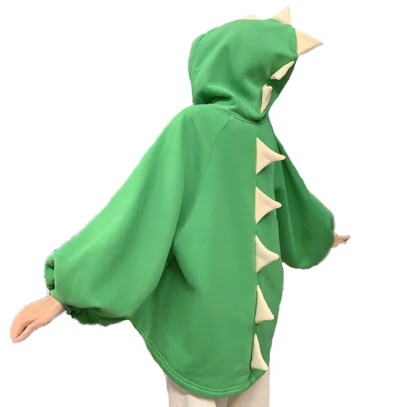 Cartoon Dinosaur Horn Cap Hoodies