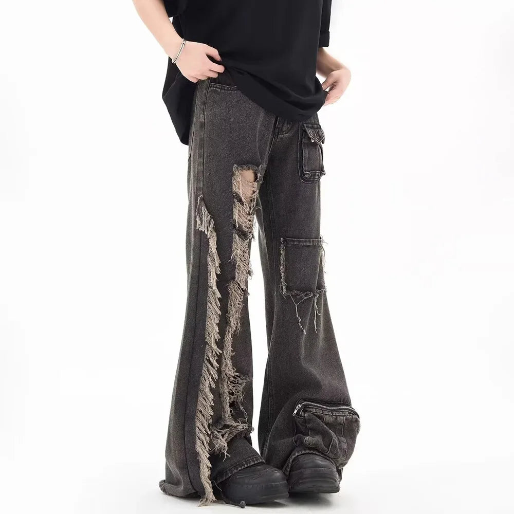 Y2K Ripped Loose Jeans