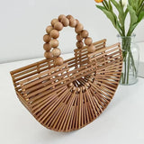 Bamboo Fan-shaped Handbag