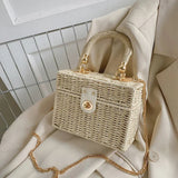 Summer Box Straw Handbag