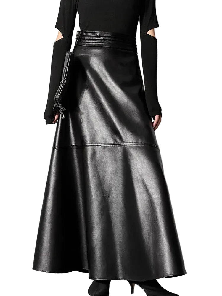 Soft Faux Leather Skirt