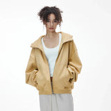 Y2K Fleece Zip-up Solid Color Hoodie