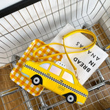 Fake Yellow Taxi Leather Bag