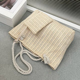 Knitted Rope Handle Shoulder Bag