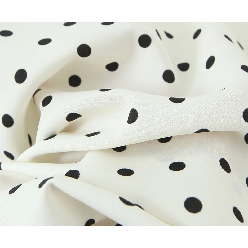 Backless Lace Polka Dot Sling Dress