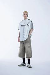 Ripped Wide Leg Carpenter Jorts