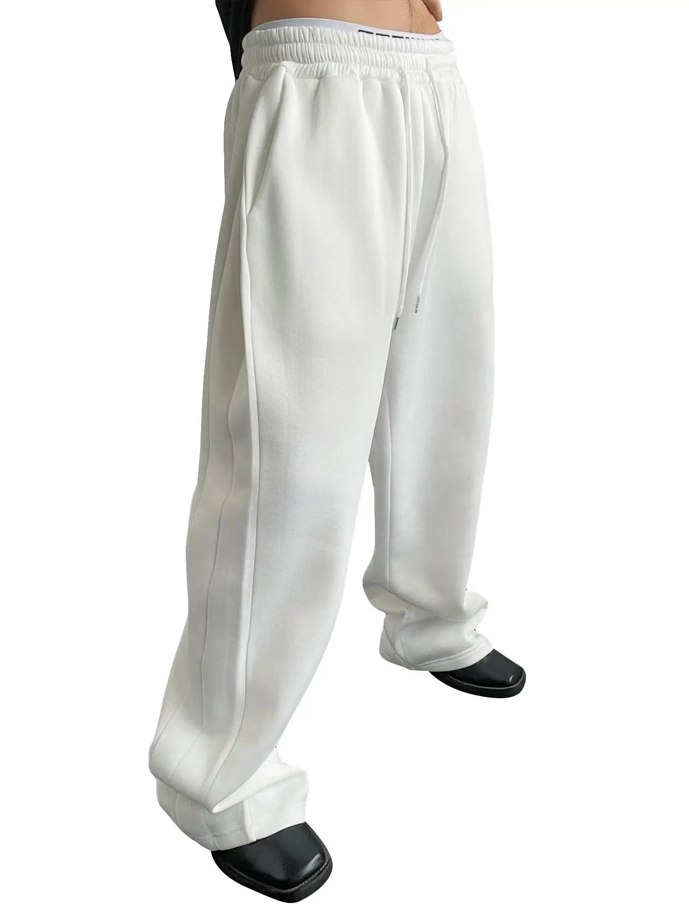 Solid Color Baggy Leags Sweatpants