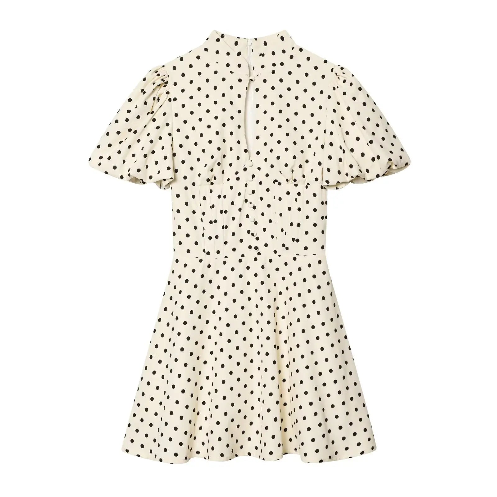 Vintage Black Dot Mini Dress
