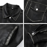Cyberpunk Black Leather Women's Jacket