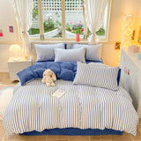 Nordic Striped Simple Style Cotton Bedding Set