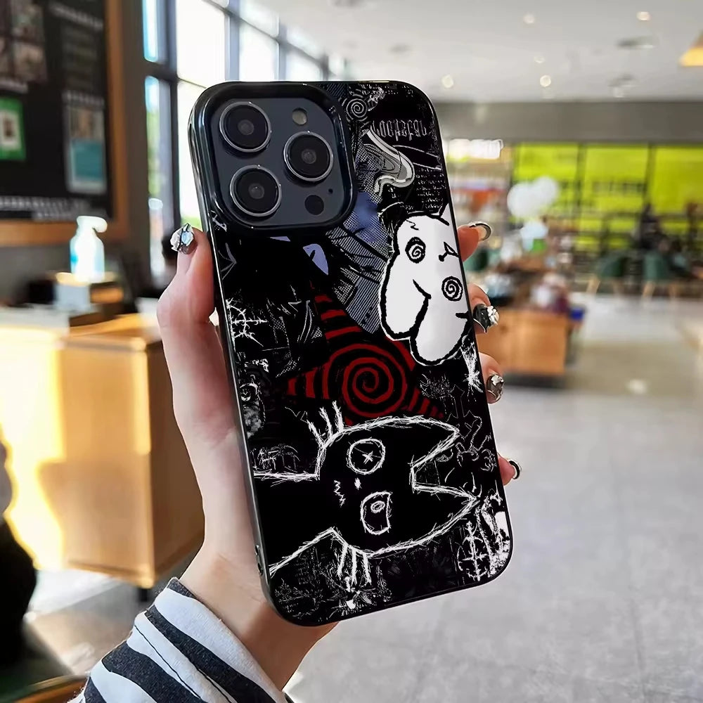 Graffiti Black Cat Pattern iPhone Cases
