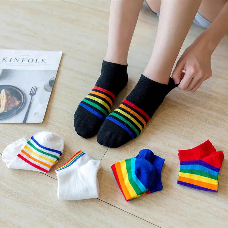 Striped Boat Rainbow Socks