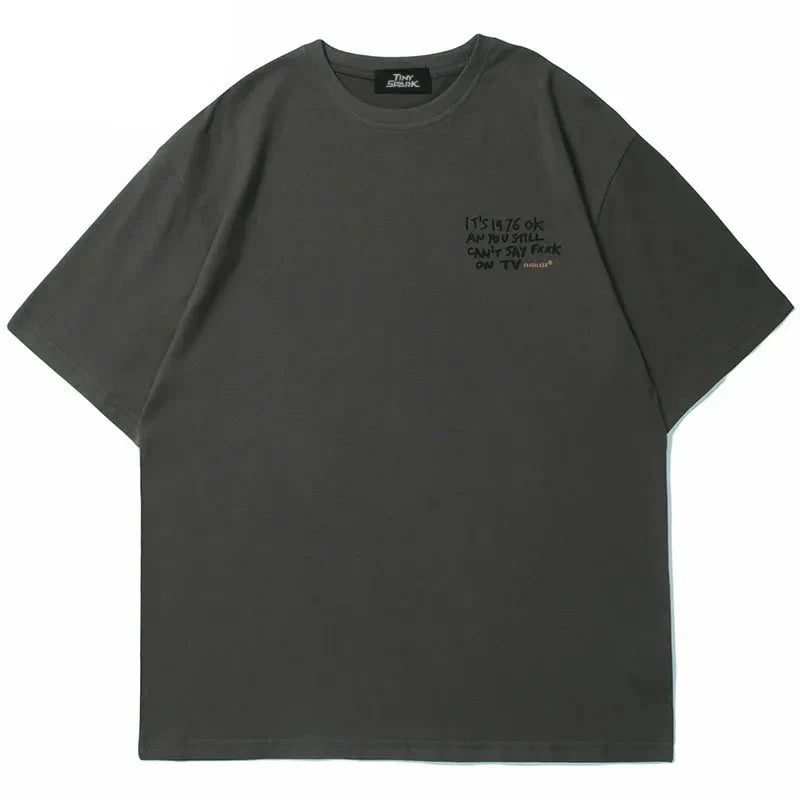 Y2K Retro Bunny Letter Print T-shirt