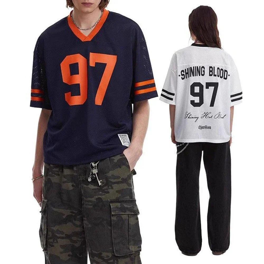 97 Breathable Retro Mesh  Sports  T-Shirt