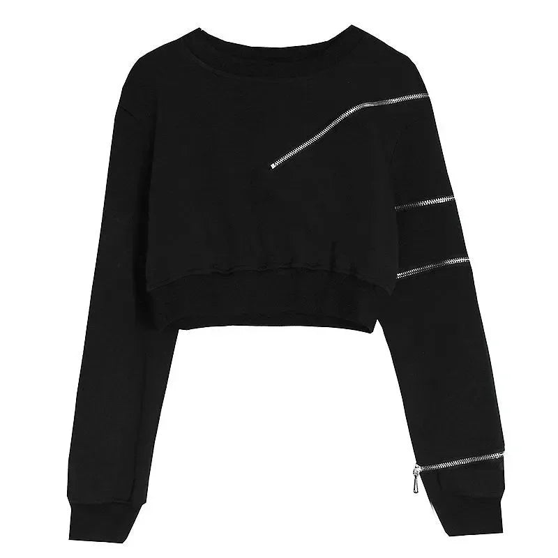 Y2K Cropped Women's Sweatshirt