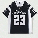 Vibrant V-Neck Football Jersey T-shirt