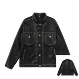 Cyberpunk Black Leather Women's Jacket