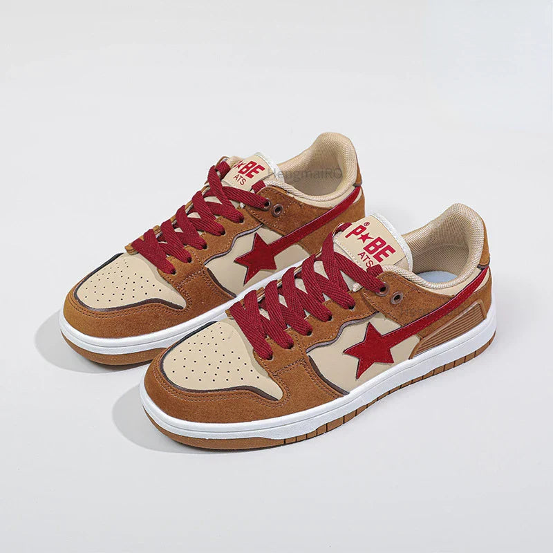 School Retro Multicolor Star Sneakers for Couples
