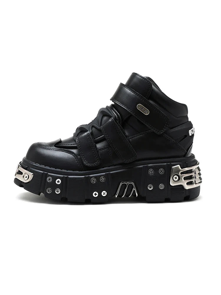 Grunge Heavy Metal Low Platform Shoes