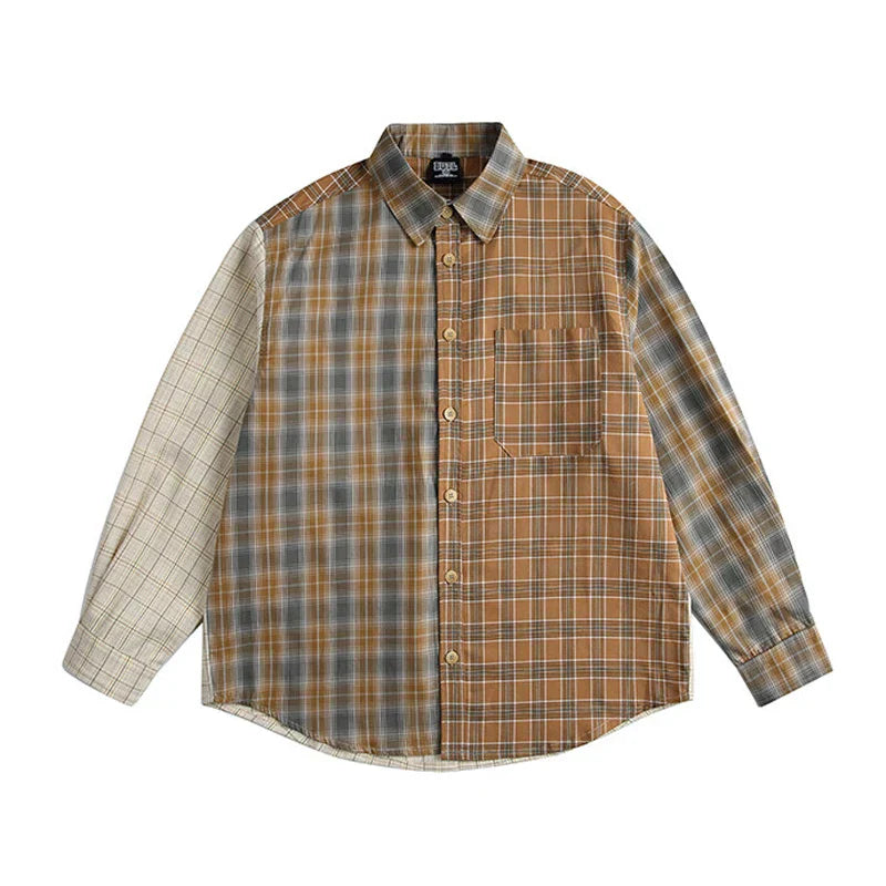 Plaid Loose Casual Oversize Long Sleeve Shirt