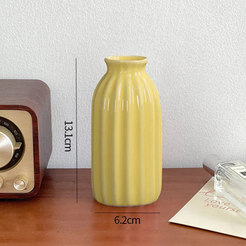 Minimalist Aesthetic Pastel Flower Vintage Vase