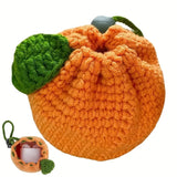 Handmade Crochet Orange Knitted Bag