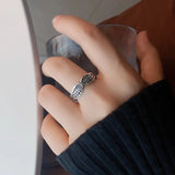 Anillos Retro de Alas de Ángel y Demonio