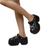 Cyberpunk Women's Shiny Platform Crocs