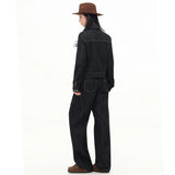 Cowgirl Black Denim Two-Piece Set