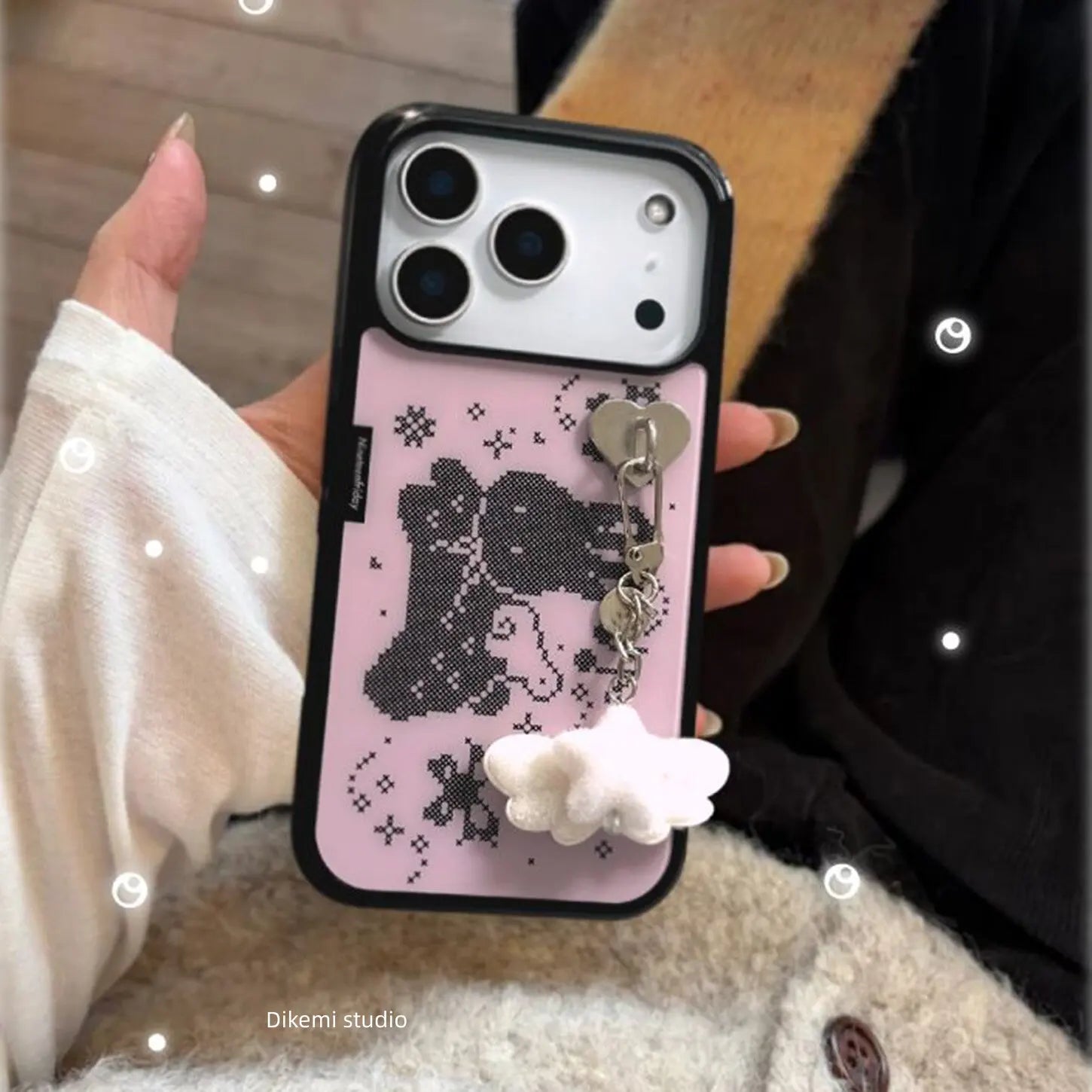 Korean Aesthetic Pixelated Rabbit iPhone Cases