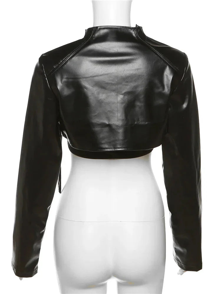 Cyberpunk Leather Retro Cropped Jacket