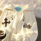 Devil Embroidery Japanese Sweet Loose hoodies