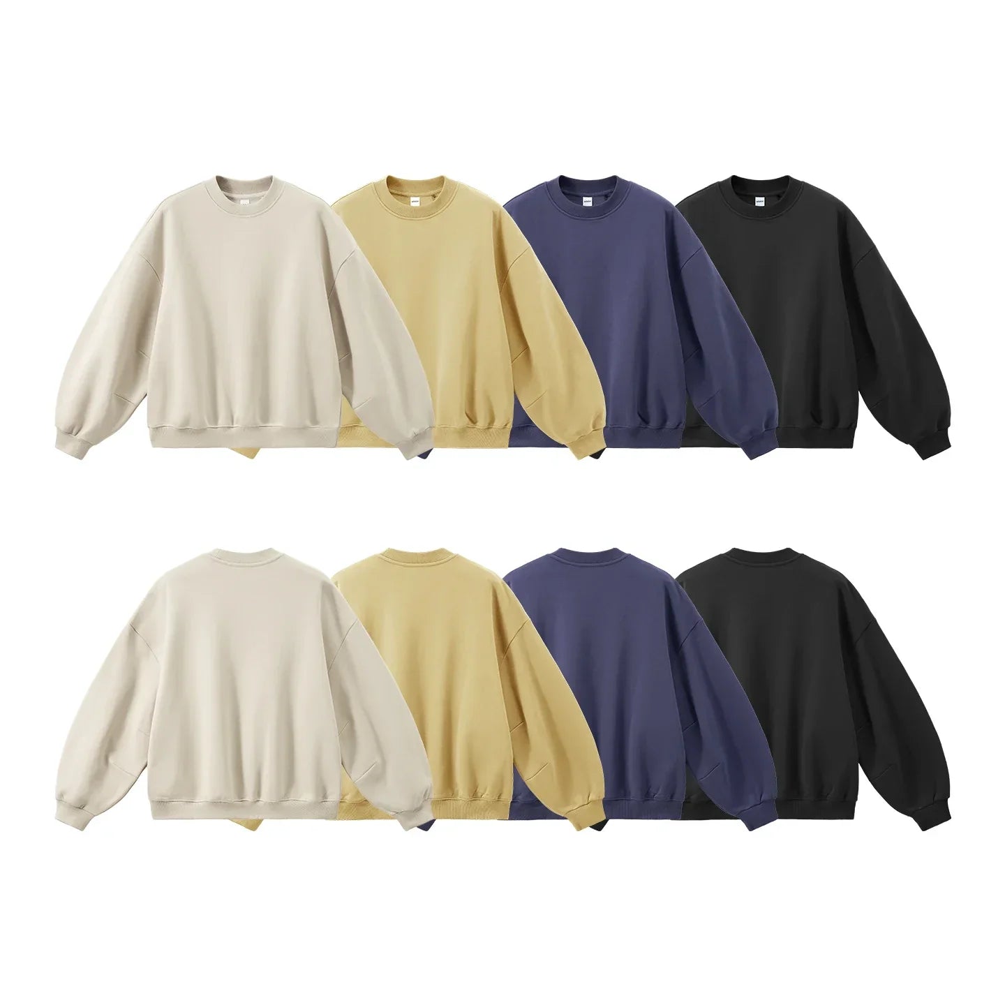 Sweatshirt mit überschnittenen Schultern und Rundhalsausschnitt