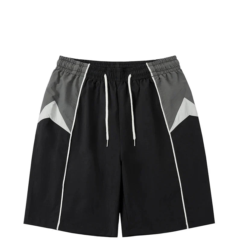 Hip-Hop-Streetwear Baggy Patchwork-Shorts