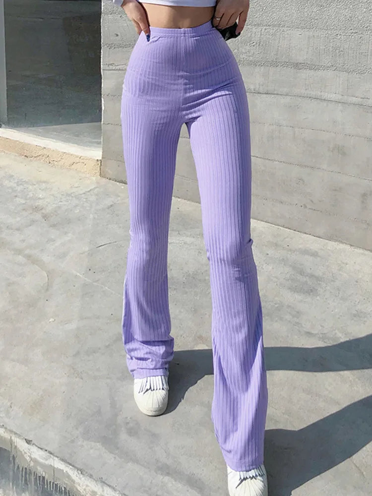 Y2K Purple Flared Pants
