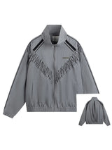 Y2K Women's V Striped Windbreaker Jacket