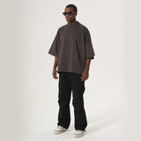 Heavyweight Distressed Oversized Cropped T-Shirt