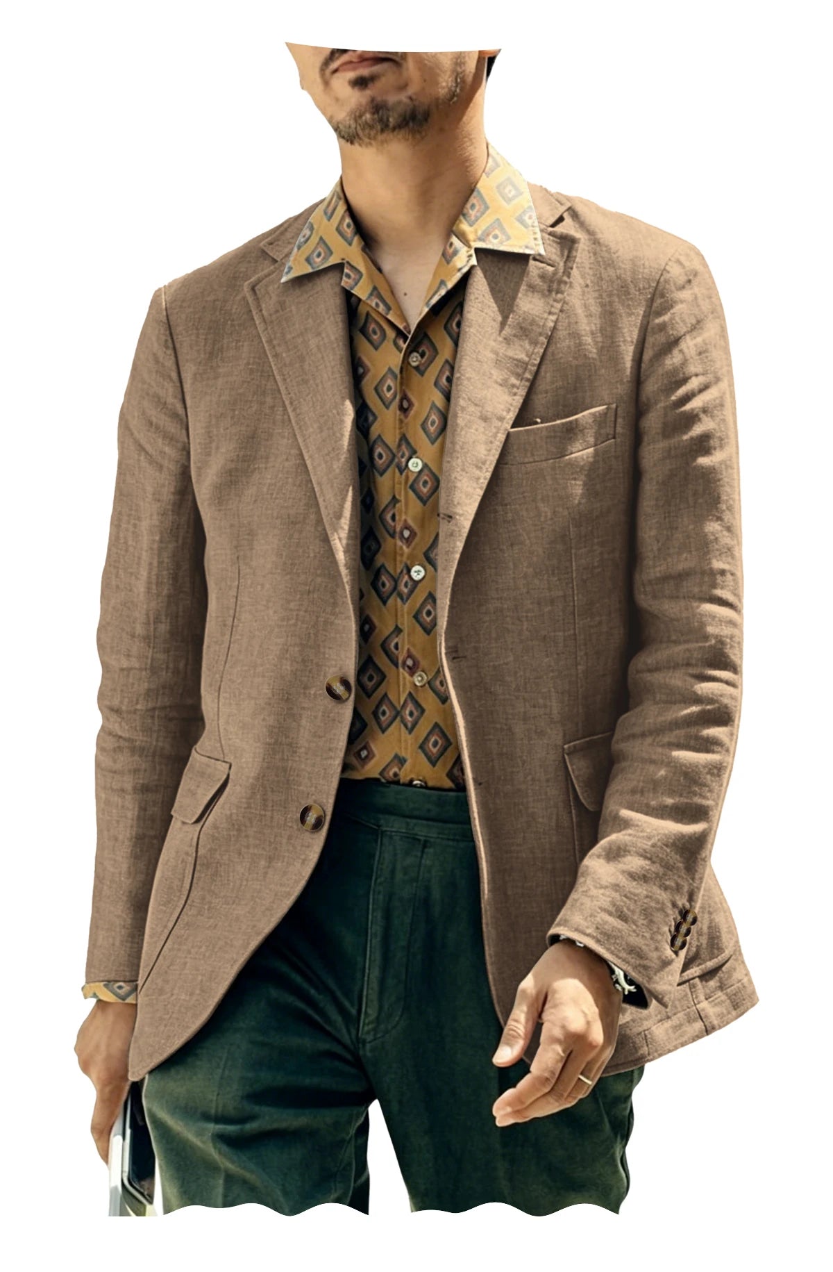 Italian Men Linen Suit Jacket