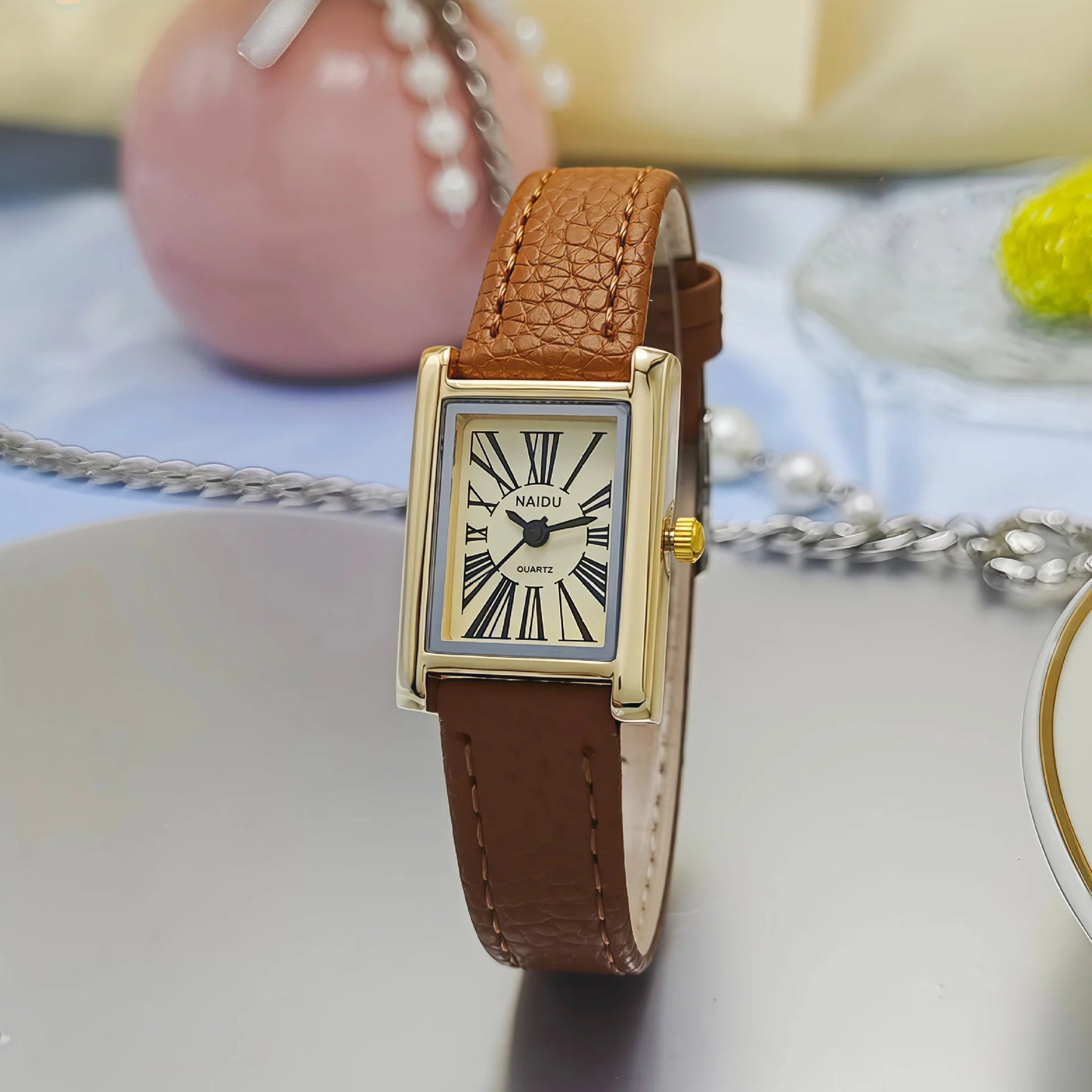 Women Leather Old Money Watch