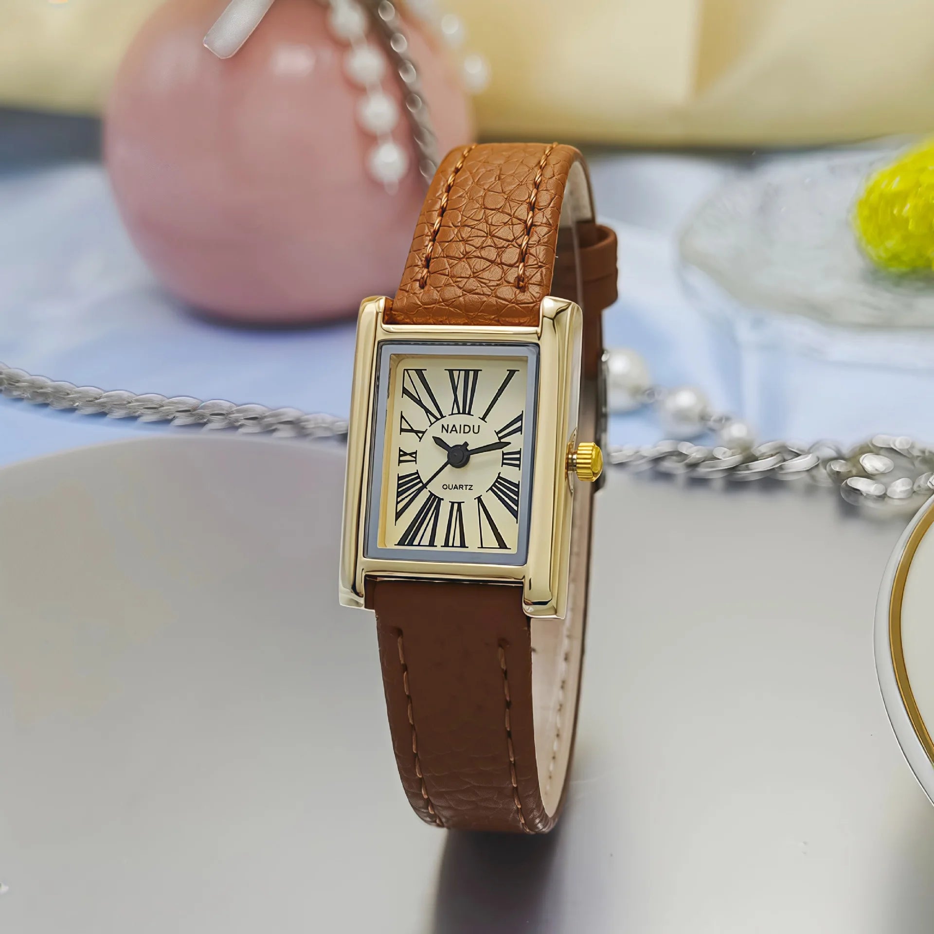 Women Leather Old Money Watch