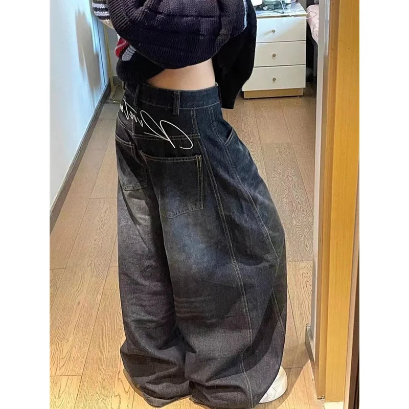 Vintage Black Low Waist Jeans